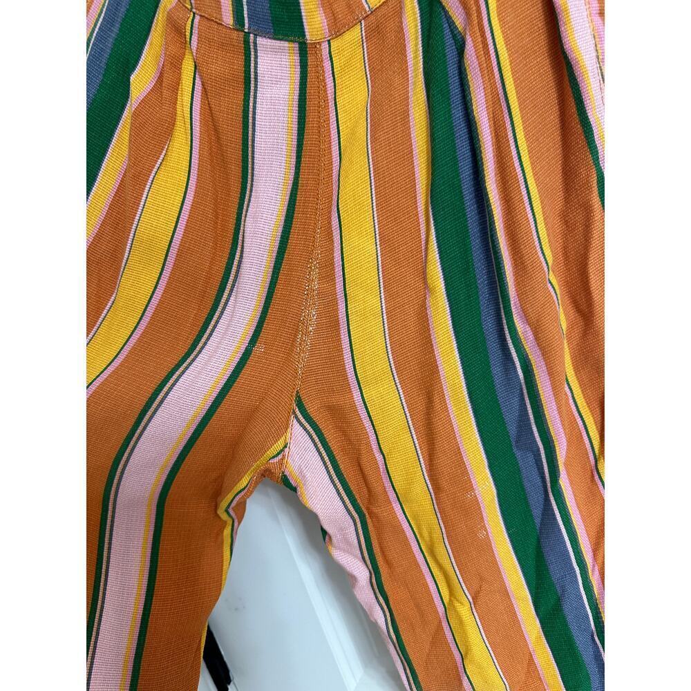 ๐ Free People La Paz Striped Cropped Pants โ Orange Multi | Size 2 | Retro Boh0 - Picture 3 of 6